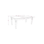 Mesa de comedor HomeStock de 5 piezas con superficie de madera maciza en acabado blanco y cerezo con 4 sillas