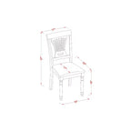Mesa de comedor HomeStock de 5 piezas con superficie de madera maciza en acabado blanco y cerezo con 4 sillas