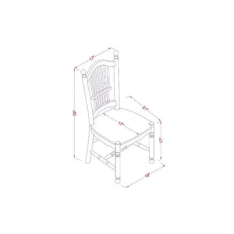 Juego de mesa de comedor de 5 piezas - Mesa rectangular con extensión de mariposa y 4 sillas - Juego de comedor de cocina