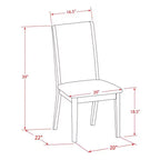 Juego de comedor de 5 piezas con tapa de madera maciza, acabado blanco lino, con extensión, para 4 personas