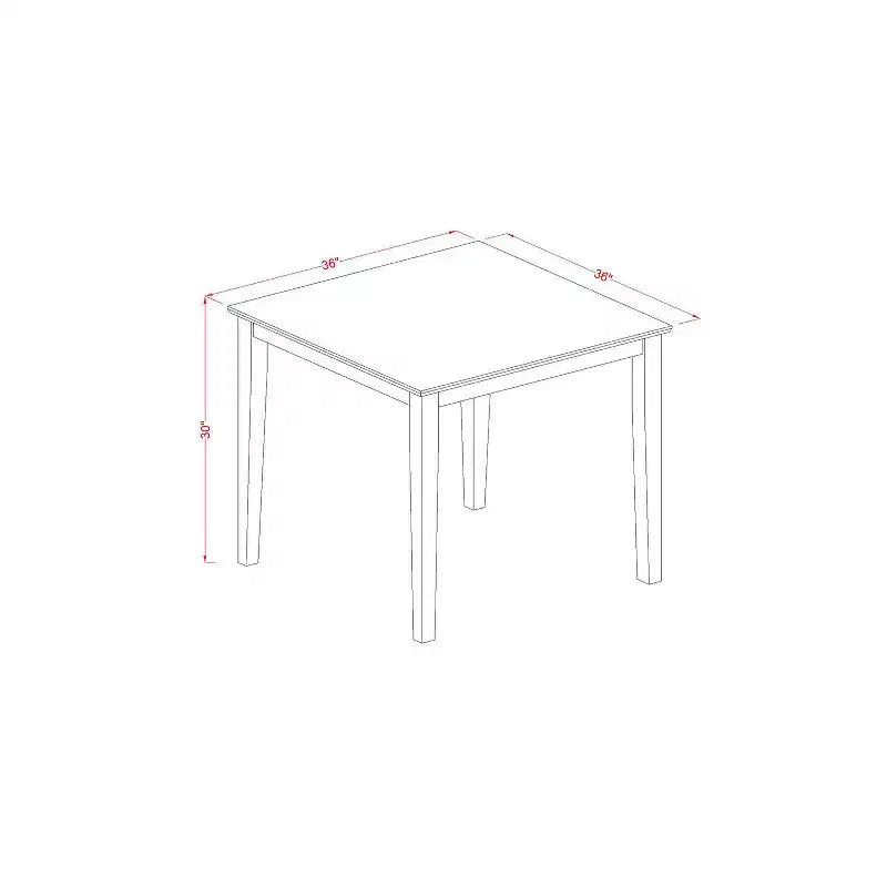 Juego de comedor bohemio - Mesa y sillas de cocina de 3 piezas - Mesa cuadrada, sillas tapizadas en lino, acabado roble