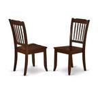 Juego de comedor de 3 piezas con parte superior de madera maciza con acabado de caoba (4 asientos)