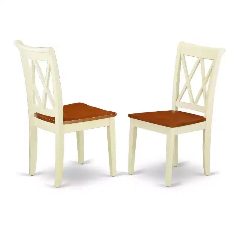 Juego de comedor rectangular - Mesa y sillas de 7 piezas - Mesa de 42/60 pulgadas con extensión - Diseño de respaldo en doble X