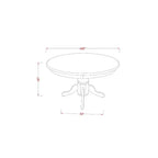 Juego de comedor moderno de 3 piezas - Mesa de comedor redonda con 2 sillas de madera - Juego de mesa de cocina con acabado negro