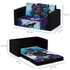 Sofá y sillón desplegable Cozee Black Panther de Delta Children