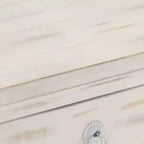 Mesita de noche blanco madera maciza de mango 15.7 x 11.8 x 19.7 in