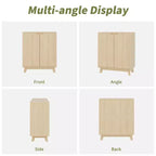 Aparador Buffet de 34.49 pulgadas con almacenamiento, aparador moderno con puertas acanaladas y estantes ajustables, mesa consola de madera para sala de estar