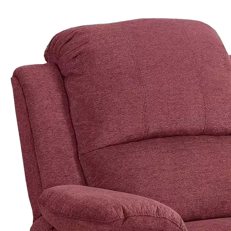 Sillón reclinable eléctrico de tela de 39 pulgadas Royal Hampton con puerto USB, rojo