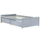 Cama de madera doble Luxystar con 2 cajones para habitaciones de huéspedes y niños