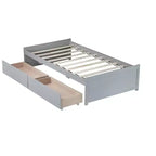Cama de madera doble Luxystar con 2 cajones para habitaciones de huéspedes y niños
