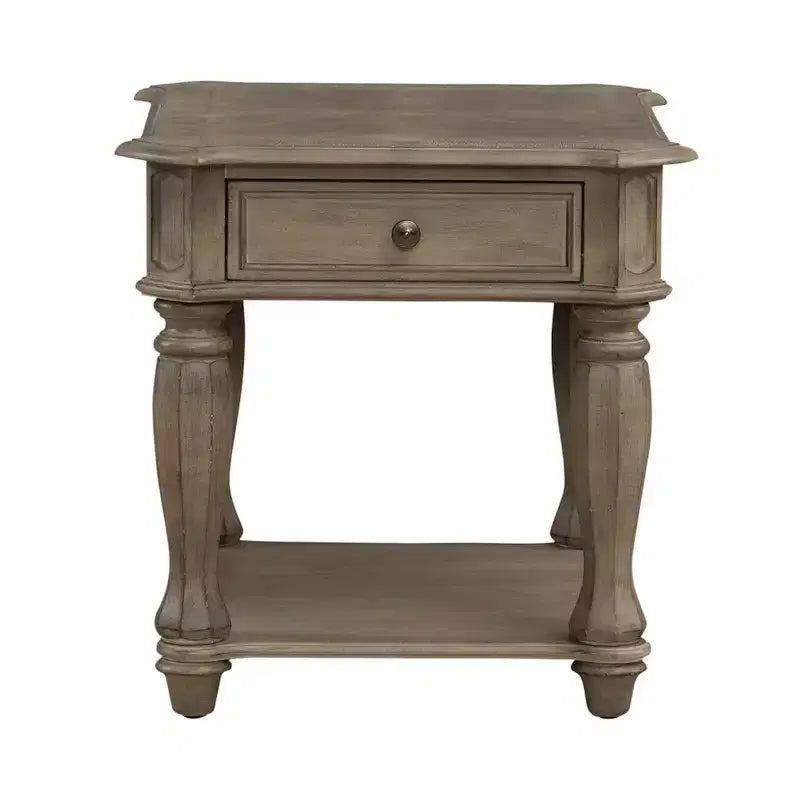 Liberty Furniture, Mesa auxiliar Magnolia Manor en bisque desgastado