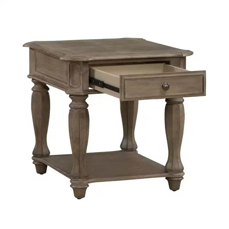 Liberty Furniture, Mesa auxiliar Magnolia Manor en bisque desgastado