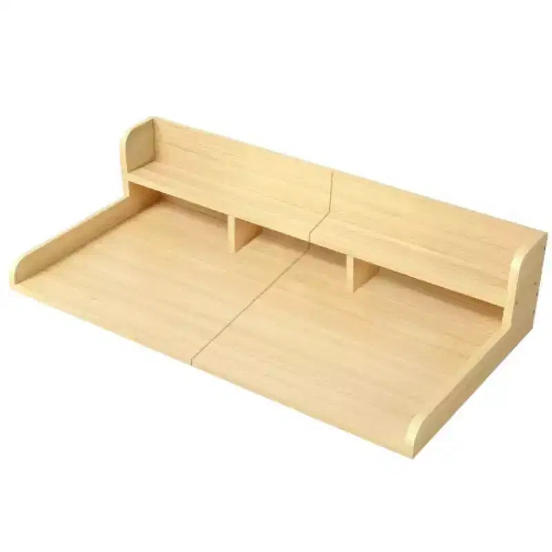 Encimera para lavadora secadora, encimera de madera para lavandería, organizador de doble capa de profundidad para secadora, cesta de ropa sucia, organización de almacenamiento en encimera