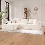 Sofá Seccional Modular PexFix con Chaise en Forma de L, Sofás Nube Modernos Tapizados con Cojines Decorativos para Sala de Estar Dormitorio