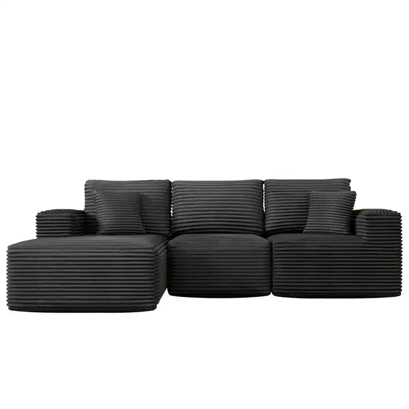 Sofá Seccional Modular PexFix con Chaise en Forma de L, Sofás Nube Modernos Tapizados con Cojines Decorativos para Sala de Estar Dormitorio