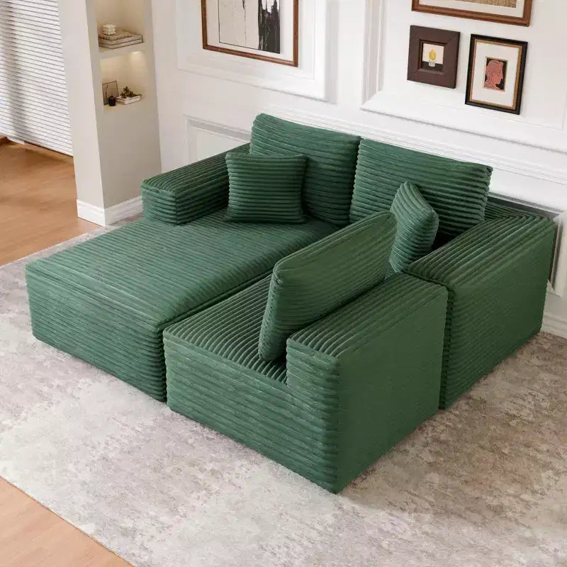 Sofá Seccional Modular PexFix con Chaise en Forma de L, Sofás Nube Modernos Tapizados con Cojines Decorativos para Sala de Estar Dormitorio