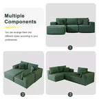 Sofá Seccional Modular PexFix con Chaise en Forma de L, Sofás Nube Modernos Tapizados con Cojines Decorativos para Sala de Estar Dormitorio