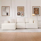 Sofá Seccional Modular PexFix con Chaise en Forma de L, Sofás Nube Modernos Tapizados con Cojines Decorativos para Sala de Estar Dormitorio