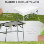Mesa de refrigeración plegable de 3,4 pies con desagüe, mesa de relleno y enfriamiento para exteriores con estante de almacenamiento, enfriador de bebidas para fiestas, picnics y barbacoas