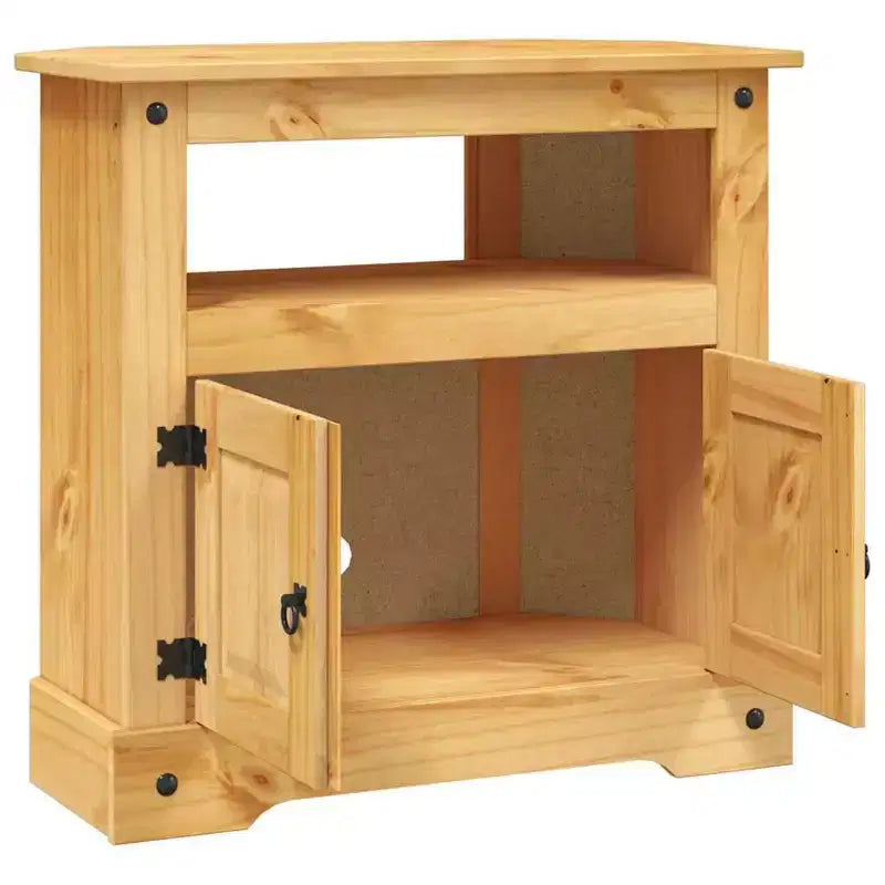 vidaXL Mesa Consola Cera Marrón Madera Maciza de Pino Mesa Consola Mediana - Marrón
