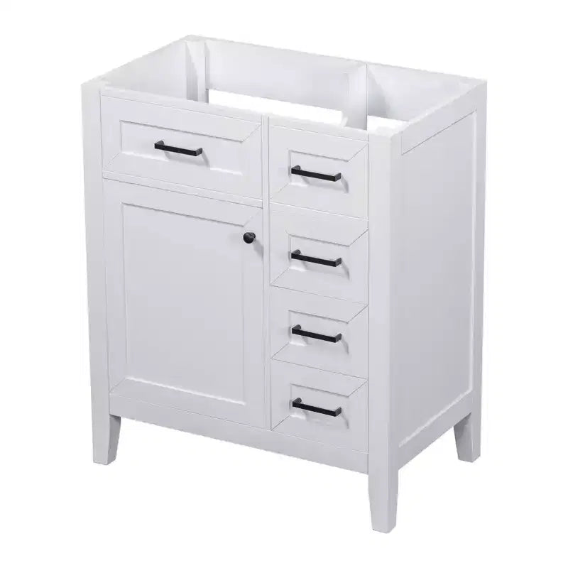 MAYEERTY 30 Mueble bajo de baño sin lavabo, con estructura sólida de MDF y cajones verdes
