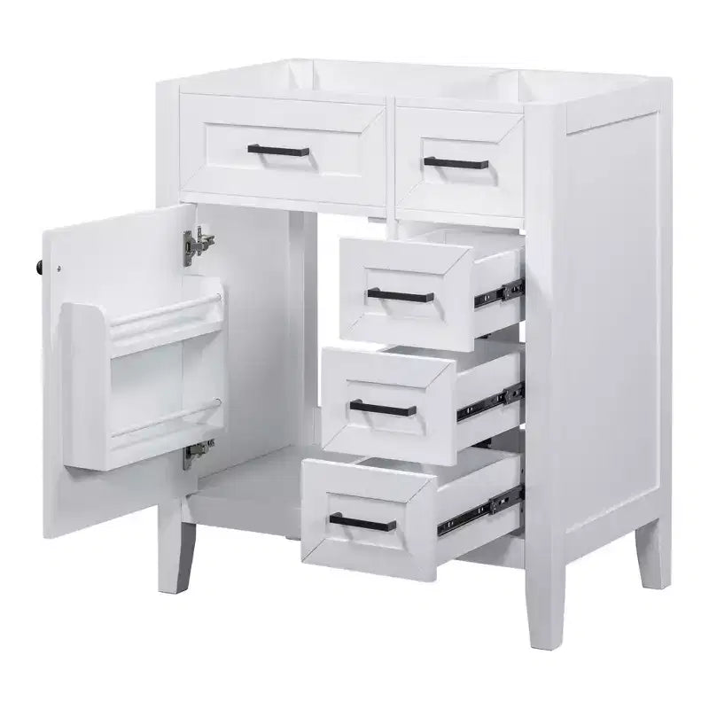 MAYEERTY 30 Mueble bajo de baño sin lavabo, con estructura sólida de MDF y cajones verdes