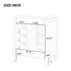 MAYEERTY 30 Mueble bajo de baño sin lavabo, con estructura sólida de MDF y cajones verdes