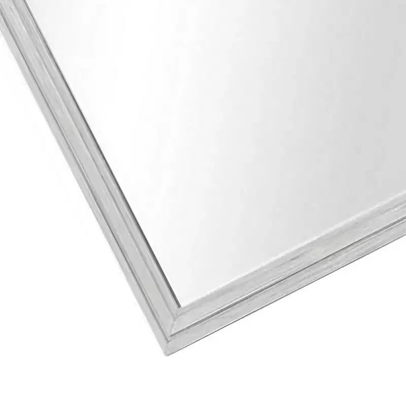 Espejo de cómoda Royal Hampton, cristal biselado, marco de madera maciza rústica blanca de 38x44