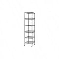 Heavy Duty 6 Tier Wire Shelving Unit with Wheels 18x18x72 - inches Black Metal Storage Rack Thicken Steel Tube Adjustable