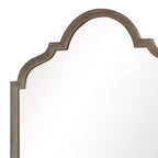 Espejo de cómoda Royal Hampton, cristal biselado, madera maciza de roble rústico marrón, 41x50