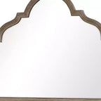Espejo de cómoda Royal Hampton, cristal biselado, madera maciza de roble rústico marrón, 41x50