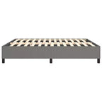Base de cama Tela gris oscuro (100% poliéster), Contrachapado, Madera manufacturada