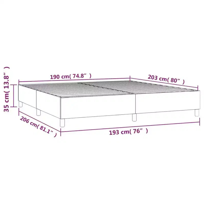 Base de cama Tela gris oscuro (100% poliéster), Contrachapado, Madera manufacturada