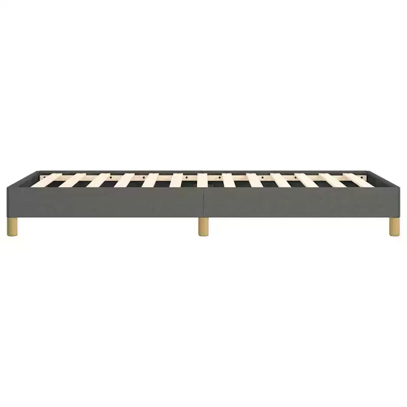 Estructura de Cama Poliéster Gris Oscuro, Contrachapado, Madera de Ingeniería Individual XL