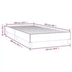 Estructura de Cama Poliéster Gris Oscuro, Contrachapado, Madera de Ingeniería Individual XL