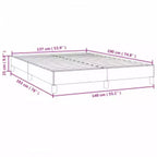 Base de cama de piel sintética blanca, Contrachapado, Madera de ingeniería, Matrimonial