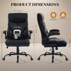 Silla ergonómica de oficina para la oficina en casa, silla ejecutiva de escritorio con respaldo alto, reposapiés retráctil y asiento ancho, silla giratoria de ordenador de alta resistencia