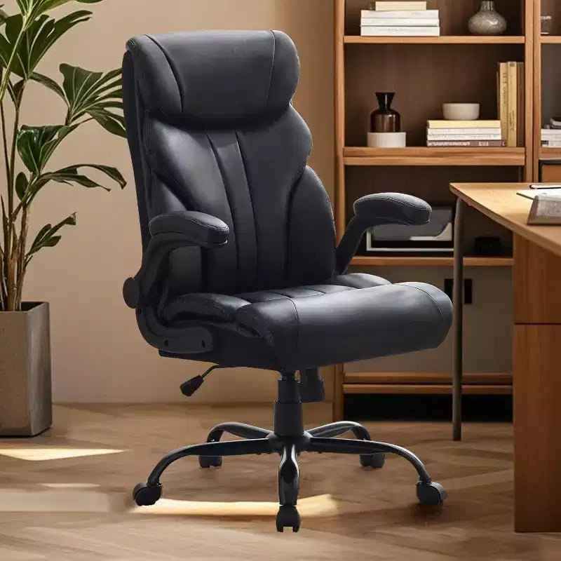 Silla ergonómica de oficina para la oficina en casa, silla ejecutiva de escritorio con respaldo alto, reposapiés retráctil y asiento ancho, silla giratoria de ordenador de alta resistencia