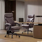 Silla ergonómica de oficina para la oficina en casa, silla ejecutiva de escritorio con respaldo alto, reposapiés retráctil y asiento ancho, silla giratoria de ordenador de alta resistencia