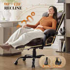 Silla ergonómica de oficina para la oficina en casa, silla ejecutiva de escritorio con respaldo alto, reposapiés retráctil y asiento ancho, silla giratoria de ordenador de alta resistencia