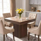 COZONY Mesa de Comedor Cuadrada de 31.5 pulgadas para 4, Mesa de Cocina Pequeña con Base de Pedestal Robusta, Mesa de Comedor de Estilo Rústico
