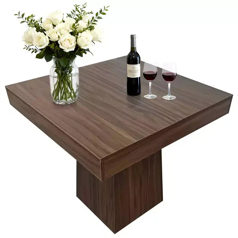 COZONY Mesa de Comedor Cuadrada de 31.5 pulgadas para 4, Mesa de Cocina Pequeña con Base de Pedestal Robusta, Mesa de Comedor de Estilo Rústico