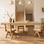COZONY Mesa de Comedor Cuadrada de 31.5 pulgadas para 4, Mesa de Cocina Pequeña con Base de Pedestal Robusta, Mesa de Comedor de Estilo Rústico