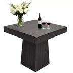 COZONY Mesa de Comedor Cuadrada de 31.5 pulgadas para 4, Mesa de Cocina Pequeña con Base de Pedestal Robusta, Mesa de Comedor de Estilo Rústico