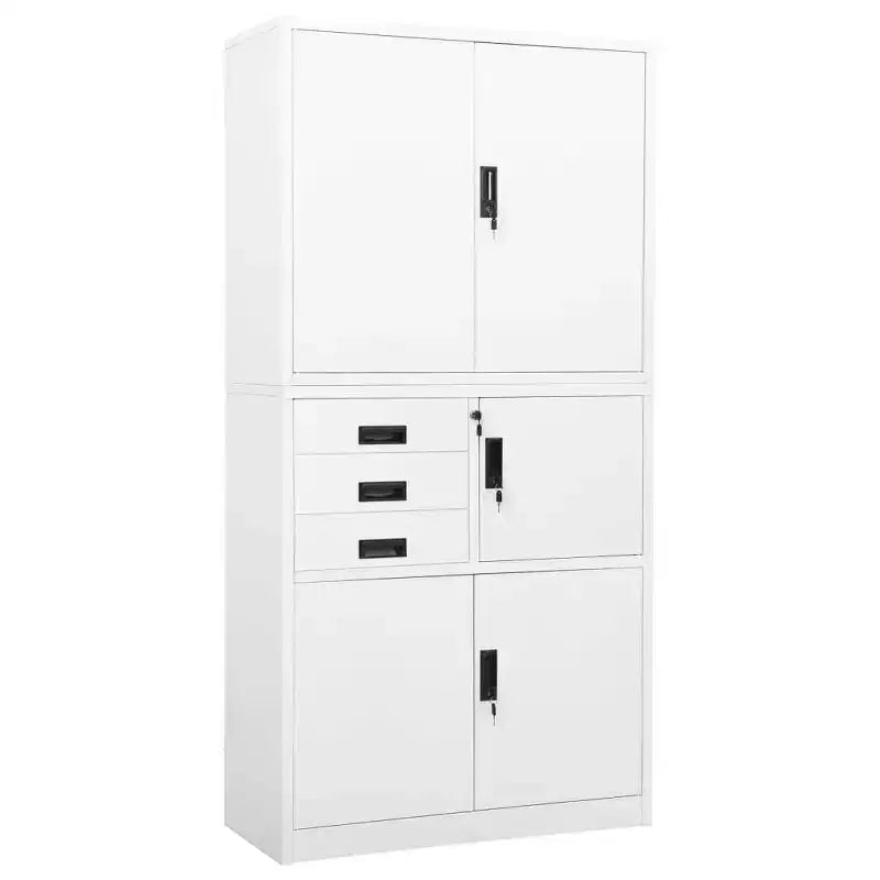vidaXL Filing Cabinet Storage File Cabinet with Shelves for Living Room Steel