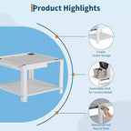 Soporte resistente para lavadora y secadora COZONY de 29 pulgadas, estante extraíble, base antivibración, capacidad de almacenamiento de 800 libras