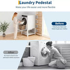 Soporte resistente para lavadora y secadora COZONY de 29 pulgadas, estante extraíble, base antivibración, capacidad de almacenamiento de 800 libras