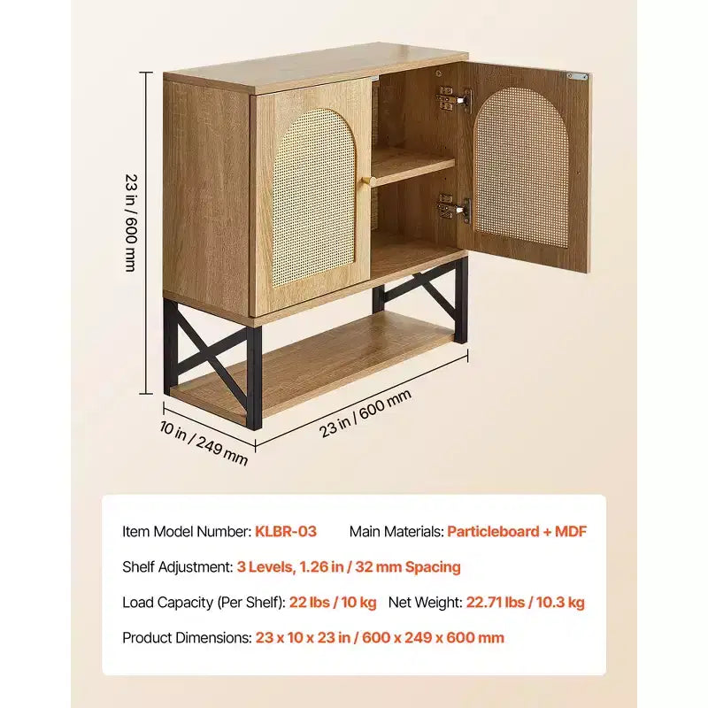 VEVOR Gabinete de Baño de Pared, con 2 Puertas y Estante Ajustable, Armario de Almacenamiento sobre el Inodoro, Montado en la Pared, con Estantes y Separador Abierto, Marrón