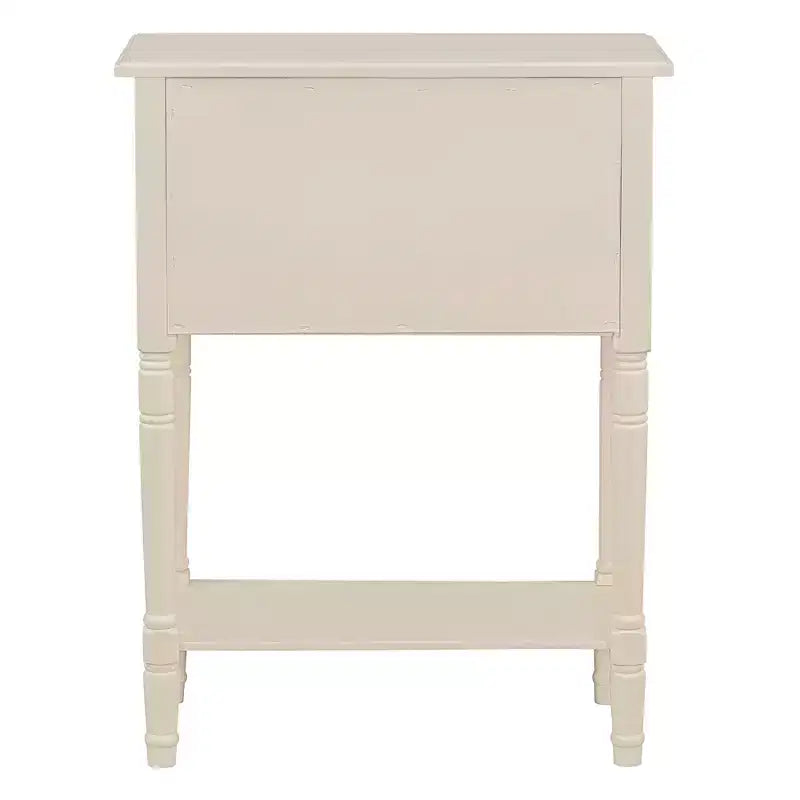 Mesa consola retro pequeña con cajones y estante inferior, mesa de entrada de madera estilo rústico con almacenamiento, mesa auxiliar delgada de madera para la entrada