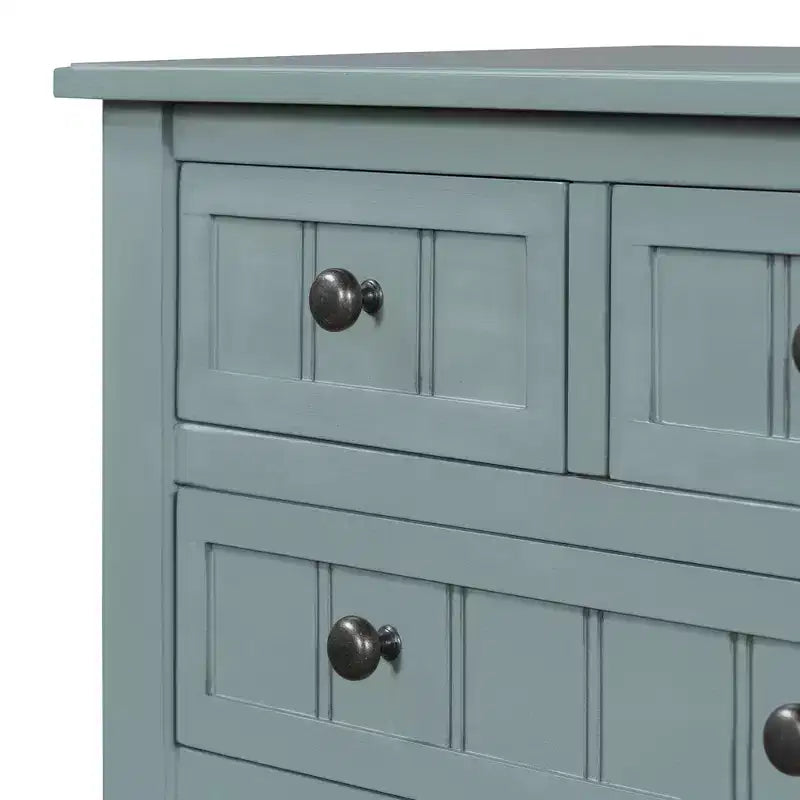 Mesa consola retro pequeña con cajones y estante inferior, mesa de entrada de madera estilo rústico con almacenamiento, mesa auxiliar delgada de madera para la entrada